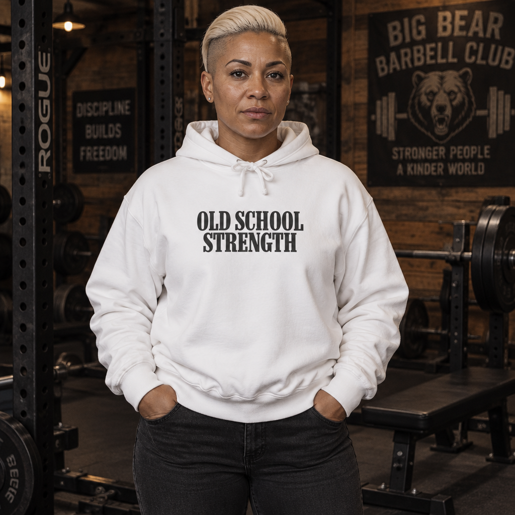 Old School Strength Women's Relaxed Cotton Hoodie - additional product image 2