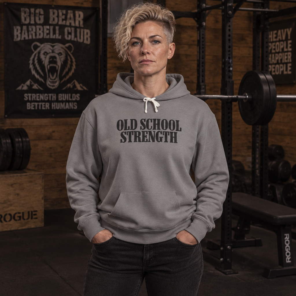 Old School Strength Women's Relaxed Cotton Hoodie - additional product image 3
